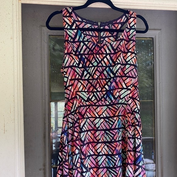 BEBOP midi racerback dress size medium in fun bright colors. Back zipper. EUC!! - Picture 10 of 16